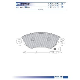 Köp Bromsbelägg av FOMAR Friction FO 787181 till det låga priset 308,05 kr