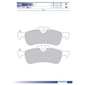 Bremsbeläge von FOMAR Friction FO 800781