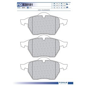 Compre Pastilhas de travão da FOMAR Friction FO 838181 a um preço baixo por 25,58 €