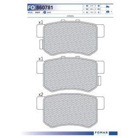 Køb Bremseklodser af FOMAR Friction FO 860781 til den lave pris 188,89 DKK