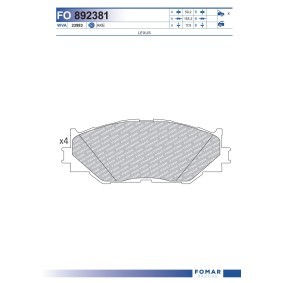 Bremsbeläge von FOMAR Friction