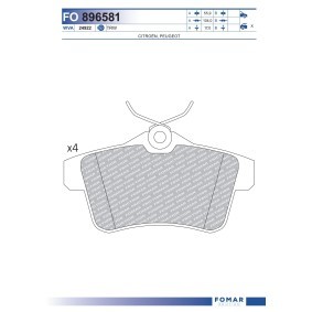 Bremsbeläge von FOMAR Friction