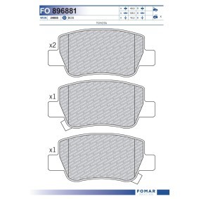 Köp Bromsbelägg av FOMAR Friction FO 896881 till det låga priset 309,37 kr