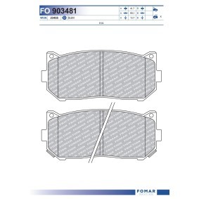 Bremsbeläge FO 903481 für KIA