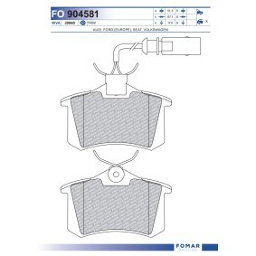Compre Pastilhas de travão da FOMAR Friction FO 904581 a um preço baixo por 20,18 €