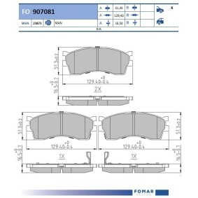 Bremsbeläge FO 907081 für RIO II Stufenheck (JB) für 35,19 CHF