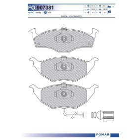 Compre Pastilhas de travão da FOMAR Friction FO 907381 a um preço baixo por 31,67 €