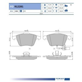 Compre Pastilhas de travão da FOMAR Friction FO 912281 a um preço baixo por 26,20 €