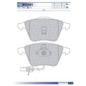 AUDI Bremsbeläge von FOMAR Friction