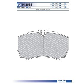 Achetez des Plaquettes de frein FOMAR Friction FO 912581 à prix pour 32,33 €