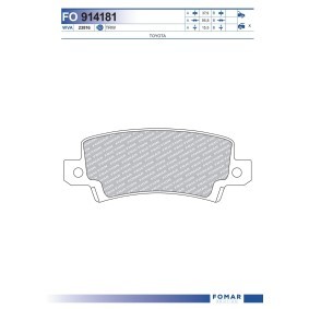 Köp Bromsbelägg av FOMAR Friction FO 914181 till det låga priset 236,42 kr
