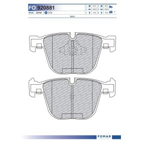 Comprar Juego de pastillas de freno de FOMAR Friction FO 920881 a bajo precio de 26,66 €