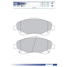 Köp Bromsbelägg av FOMAR Friction FO 924281 till det låga priset 326,64 kr