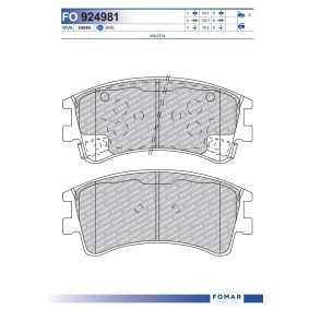 Compre Pastilhas de travão da FOMAR Friction FO 924981 a um preço baixo por 28,03 €