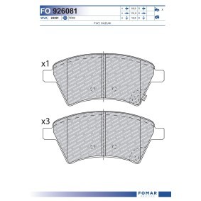 Køb Bremseklodser af FOMAR Friction FO 926081 til den lave pris 231,21 DKK