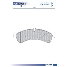 Achetez des Plaquettes de frein FOMAR Friction FO 929281 à prix pour 36,12 €