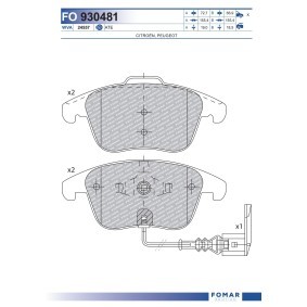 Bremsbeläge von FOMAR Friction
