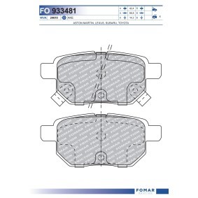 Köp Bromsbelägg av FOMAR Friction FO 933481 till det låga priset 208,36 kr