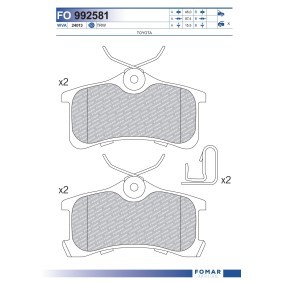 Köp Bromsbelägg av FOMAR Friction FO 992581 till det låga priset 347,77 kr