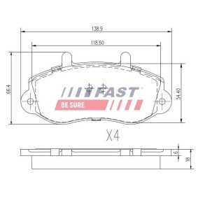 Acquista Kit pastiglie freni da FAST FT29533 a buon mercato per soli 22,22 €