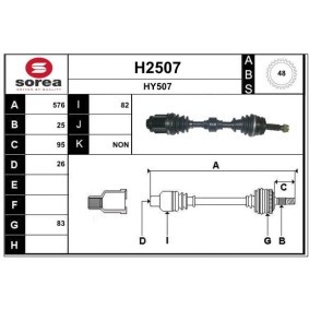 Comprar Árbol de transmisión de SNRA H2507 a bajo precio de 218,31 €