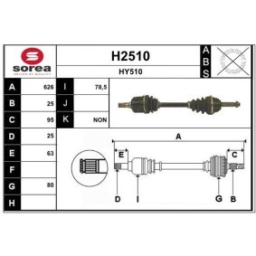 Comprar Árbol de transmisión de SNRA H2510 a bajo precio de 299,75 €