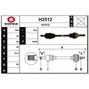 Comprar Árbol de transmisión de SNRA H2512 a bajo precio de 226,24 €