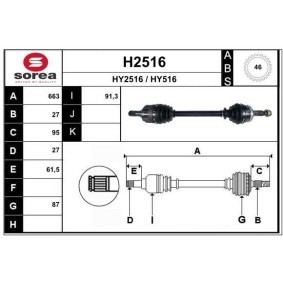 Comprar Árbol de transmisión de SNRA H2516 a bajo precio de 321,69 €