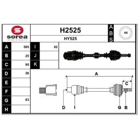 Comprar Árbol de transmisión de SNRA H2525 a bajo precio de 216,71 €