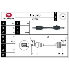 Comprar Árbol de transmisión de SNRA H2528 a bajo precio de 260,44 €