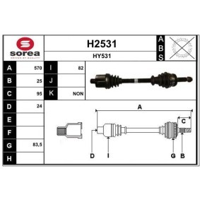 Comprar Árbol de transmisión de SNRA H2531 a bajo precio de 203,93 €