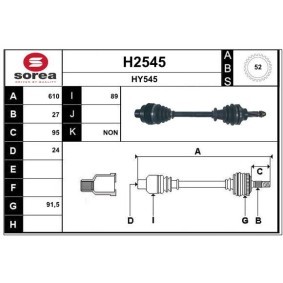 Comprar Árbol de transmisión de SNRA H2545 a bajo precio de 323,32 €