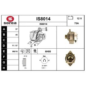 ISUZU Lichtmaschine von SNRA