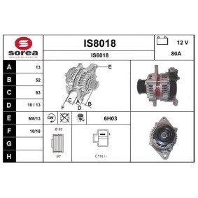 ISUZU Lichtmaschine von SNRA