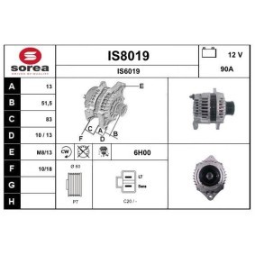 ISUZU Lichtmaschine von SNRA