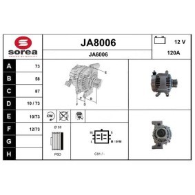 Lichtmaschine JA8006 für JAGUAR