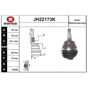 Acquista Kit giunti semiasse da SNRA JH22173K a buon mercato per soli 104,29 €