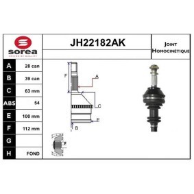 Achetez des Jeu de joints, arbre de transmission SNRA JH22182AK à prix pour 133,43 €