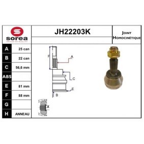 Acquista Kit giunti semiasse da SNRA JH22203K a buon mercato per soli 106,78 €