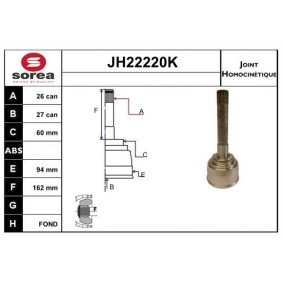 Acquista Kit giunti semiasse da SNRA JH22220K a buon mercato per soli 149,86 €