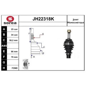 Acquista Kit giunti semiasse da SERA JH22318K a buon mercato per soli 56,81 €