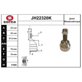 Acquista Kit giunti semiasse da SERA JH22320K a buon mercato per soli 51,66 €