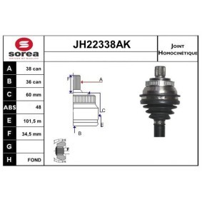 Acquista Kit giunti semiasse da SNRA JH22338AK a buon mercato per soli 129,59 €