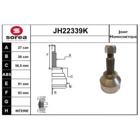 Gelenksatz, Antriebswelle JH22339K