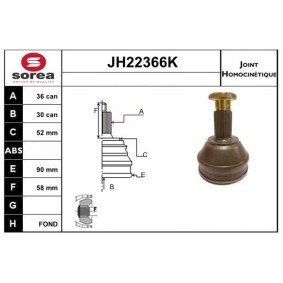 Acquista Kit giunti semiasse da SERA JH22366K a buon mercato per soli 60,15 €