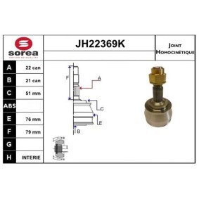 Achetez des Jeu de joints, arbre de transmission SNRA JH22369K à prix pour 120,77 €