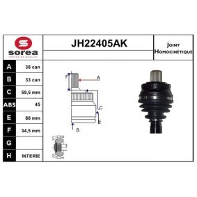 Acquista Kit giunti semiasse da SNRA JH22405AK a buon mercato per soli 114,40 €