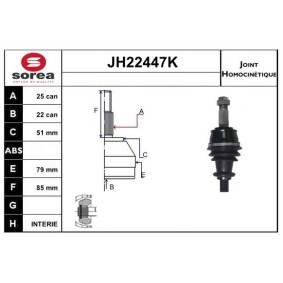 Achetez des Jeu de joints, arbre de transmission SNRA JH22447K à prix pour 105,40 €