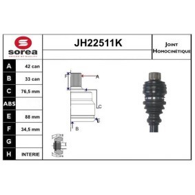 Acquista Kit giunti semiasse da SNRA JH22511K a buon mercato per soli 119,49 €