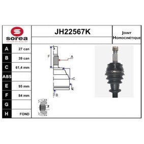 Achetez des Jeu de joints, arbre de transmission SNRA JH22567K à prix pour 138,61 €